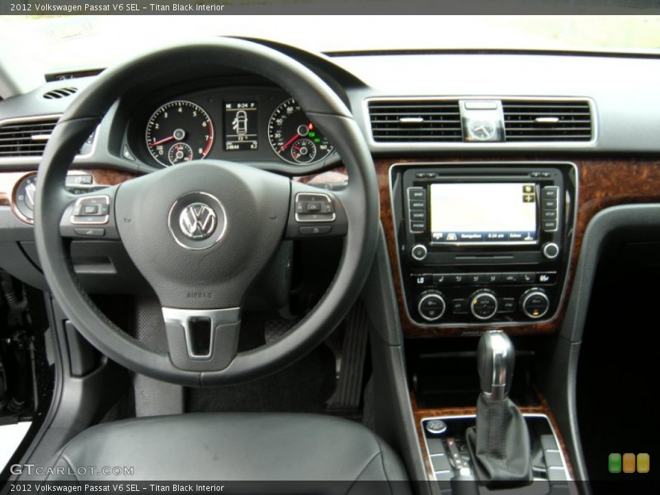 Titan Black Interior Dashboard for the 2012 Volkswagen Passat V6 SEL #93900206