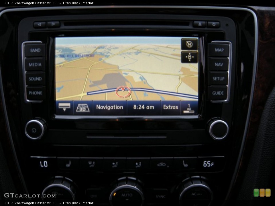 Titan Black Interior Navigation for the 2012 Volkswagen Passat V6 SEL #93900251