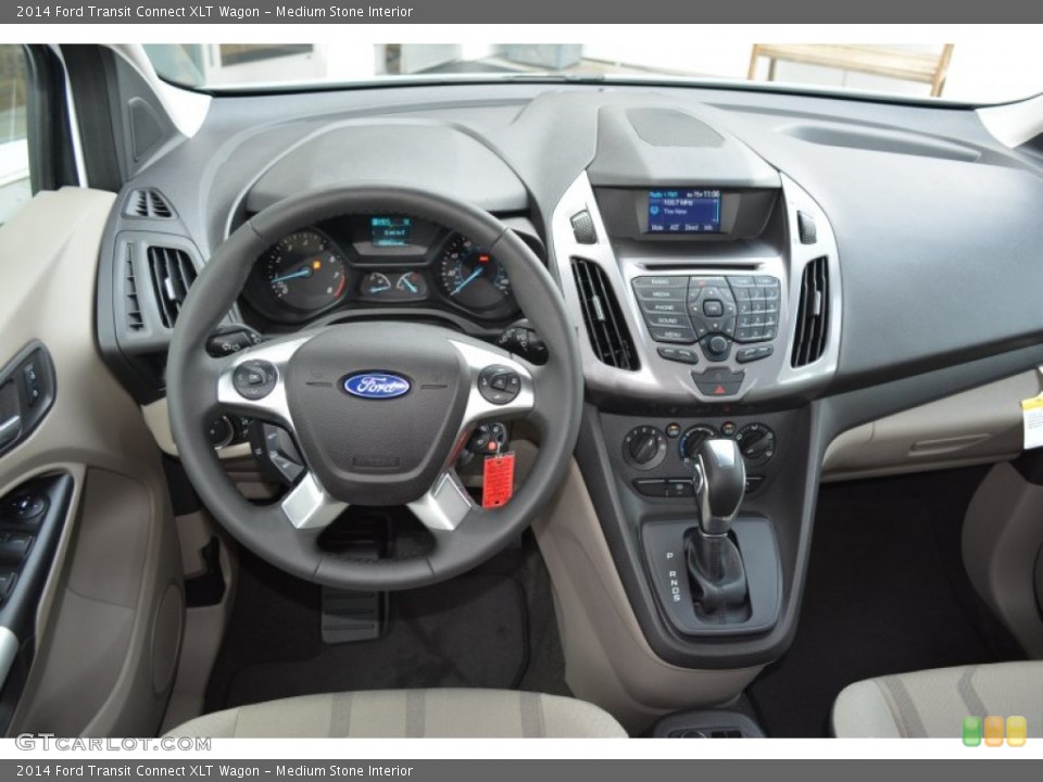 Medium Stone Interior Dashboard for the 2014 Ford Transit Connect XLT Wagon #93905415