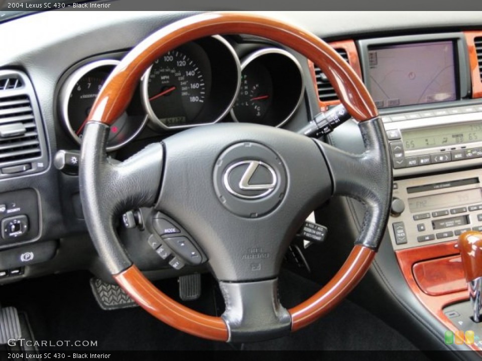 Black Interior Steering Wheel for the 2004 Lexus SC 430 #93919397
