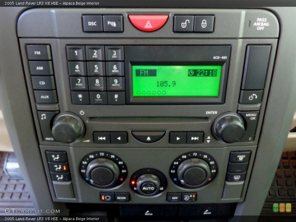 Alpaca Beige Interior Controls for the 2005 Land Rover LR3 V8 HSE #93920024