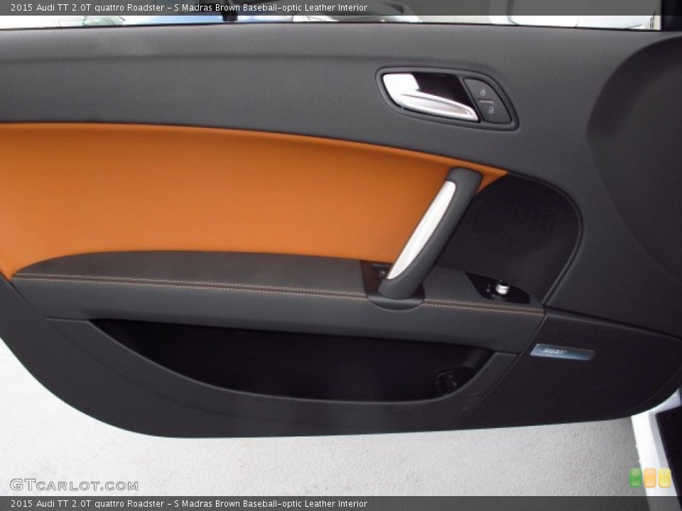 S Madras Brown Baseball-optic Leather Interior Door Panel for the 2015 Audi TT 2.0T quattro Roadster #93920591