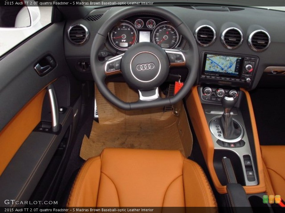 S Madras Brown Baseball-optic Leather Interior Dashboard for the 2015 Audi TT 2.0T quattro Roadster #93920618