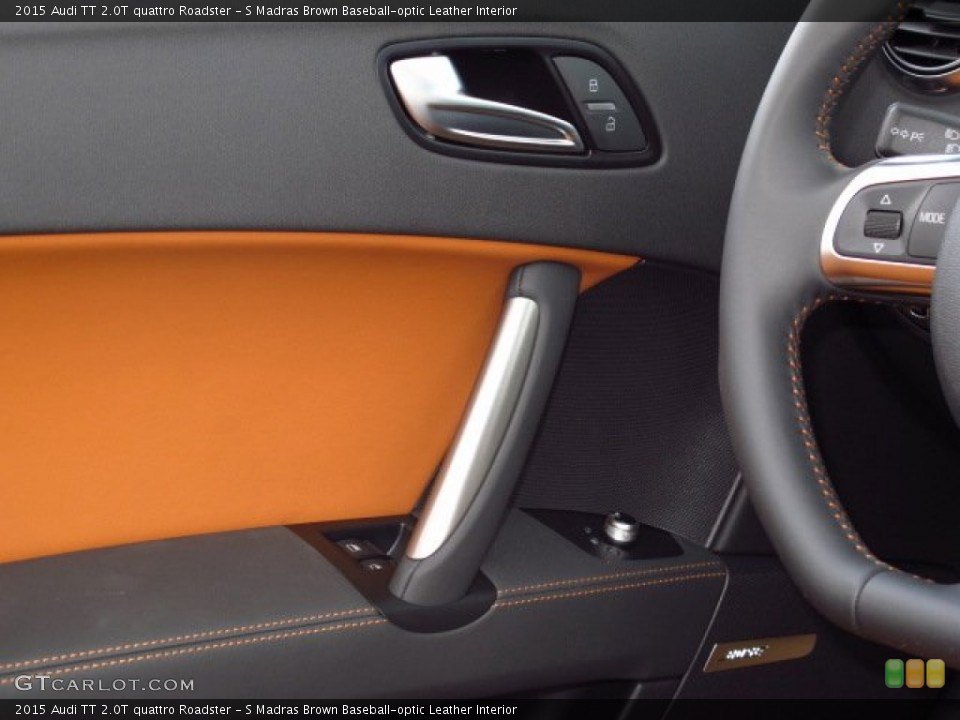 S Madras Brown Baseball-optic Leather Interior Controls for the 2015 Audi TT 2.0T quattro Roadster #93920657