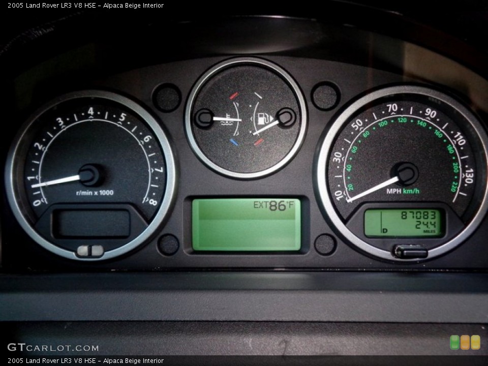 Alpaca Beige Interior Gauges for the 2005 Land Rover LR3 V8 HSE #93920699
