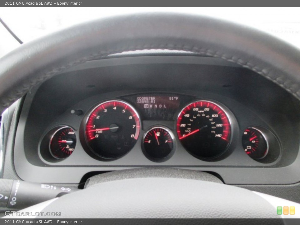 Ebony Interior Gauges for the 2011 GMC Acadia SL AWD #93925991
