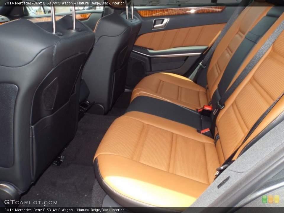 Natural Beige/Black Interior Rear Seat for the 2014 Mercedes-Benz E 63 AMG Wagon #93935148