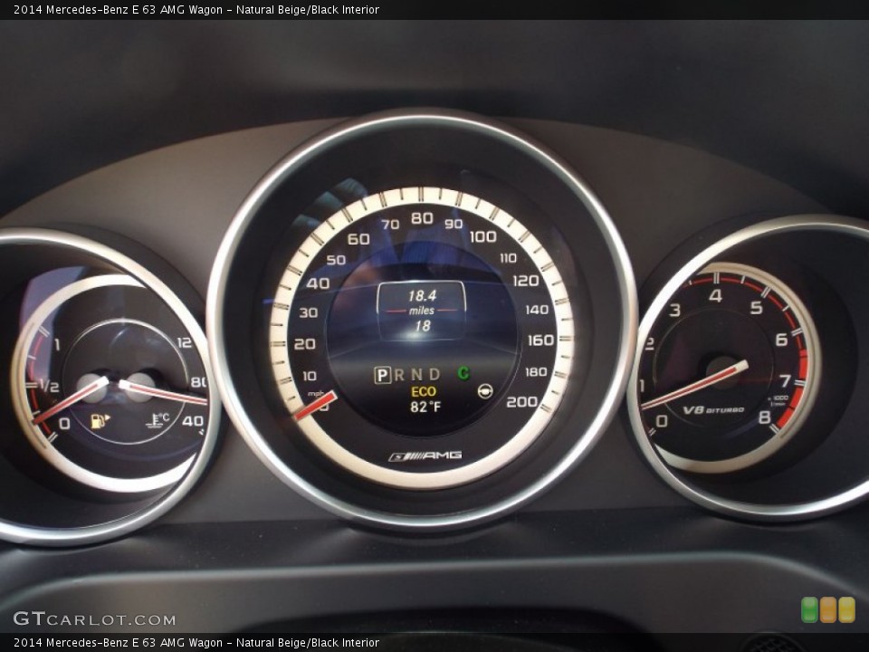 Natural Beige/Black Interior Gauges for the 2014 Mercedes-Benz E 63 AMG Wagon #93935196
