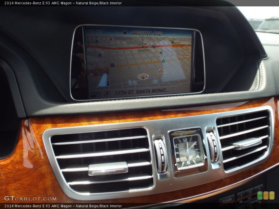 Natural Beige/Black Interior Navigation for the 2014 Mercedes-Benz E 63 AMG Wagon #93935220
