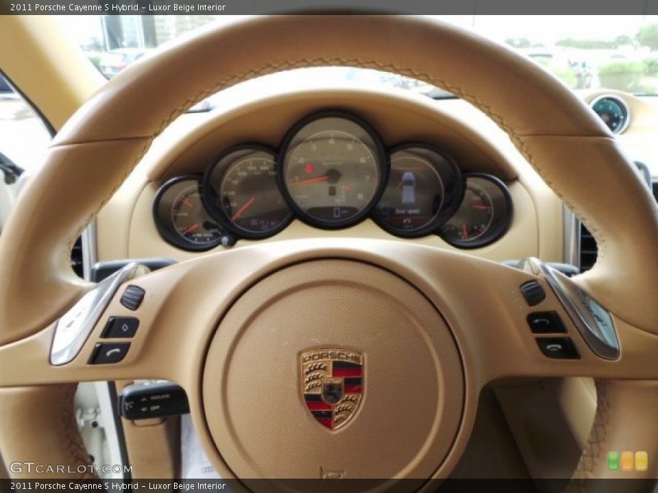 Luxor Beige Interior Steering Wheel for the 2011 Porsche Cayenne S Hybrid #93935472