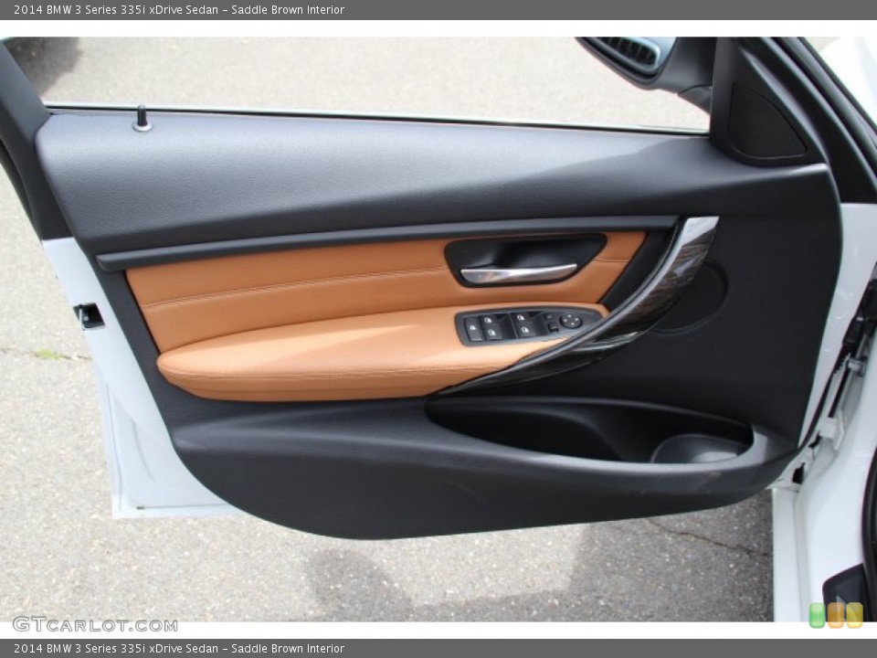 Saddle Brown Interior Door Panel for the 2014 BMW 3 Series 335i xDrive Sedan #93938660
