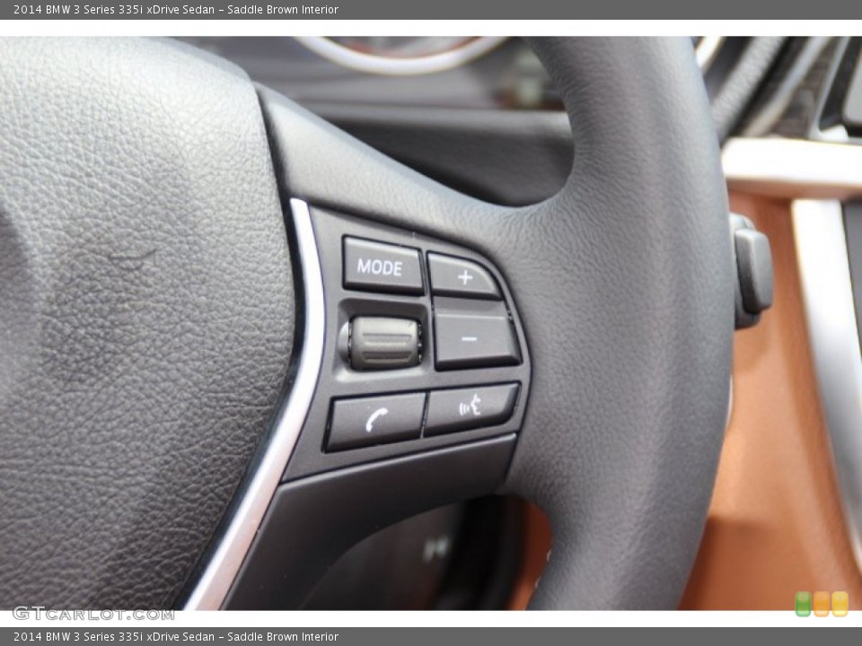 Saddle Brown Interior Controls for the 2014 BMW 3 Series 335i xDrive Sedan #93938883