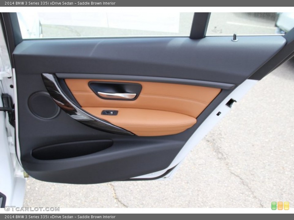 Saddle Brown Interior Door Panel for the 2014 BMW 3 Series 335i xDrive Sedan #93938967