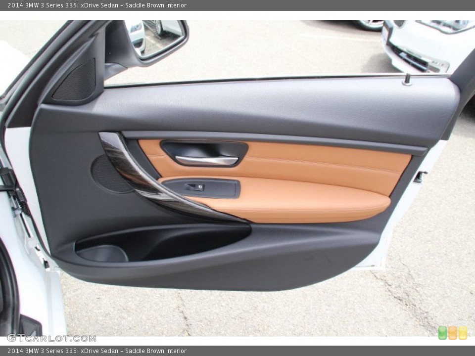 Saddle Brown Interior Door Panel for the 2014 BMW 3 Series 335i xDrive Sedan #93939015