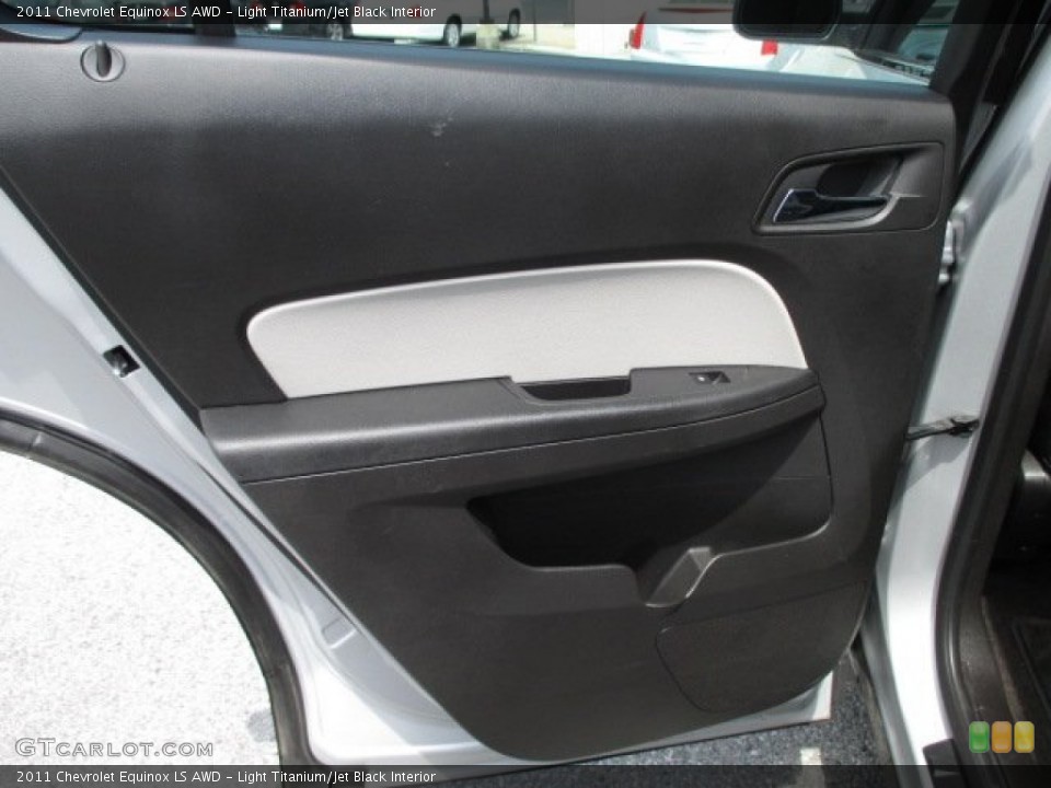 Light Titanium/Jet Black Interior Door Panel for the 2011 Chevrolet Equinox LS AWD #93940074