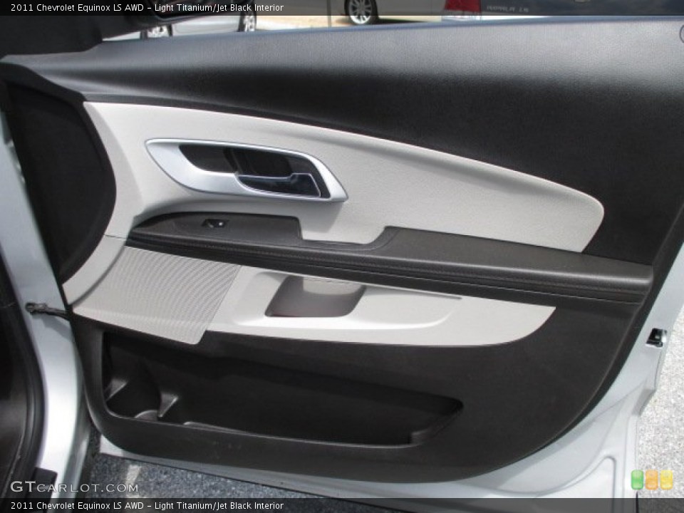 Light Titanium/Jet Black Interior Door Panel for the 2011 Chevrolet Equinox LS AWD #93940119