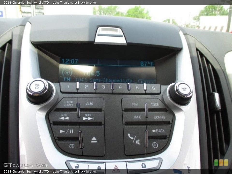 Light Titanium/Jet Black Interior Controls for the 2011 Chevrolet Equinox LS AWD #93940320