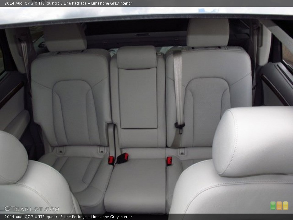 Limestone Gray Interior Rear Seat for the 2014 Audi Q7 3.0 TFSI quattro S Line Package #93941196