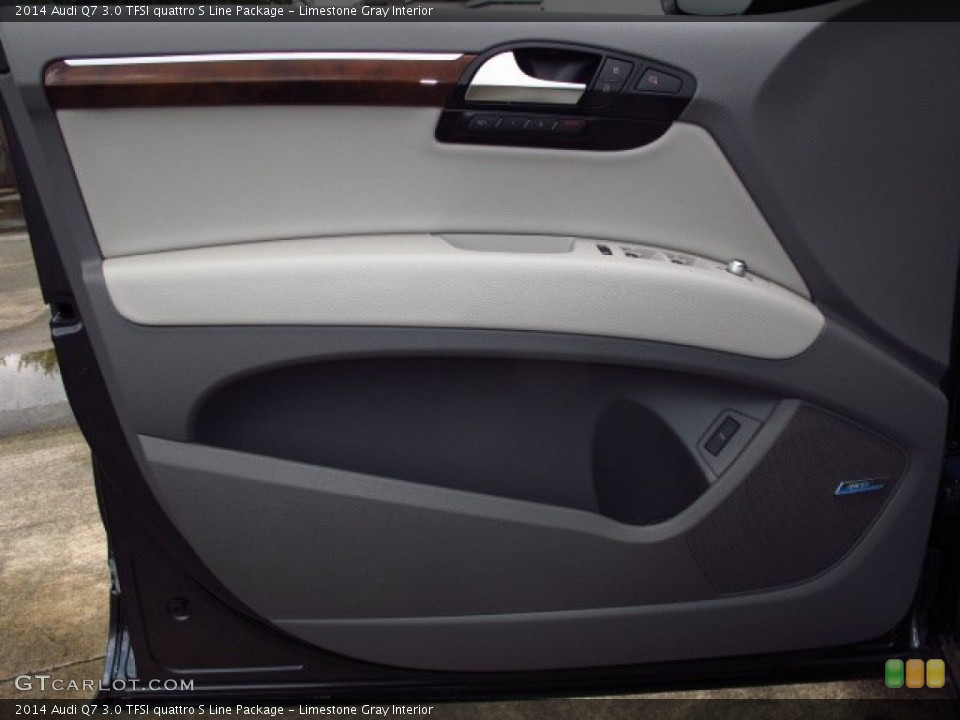 Limestone Gray Interior Door Panel for the 2014 Audi Q7 3.0 TFSI quattro S Line Package #93941217