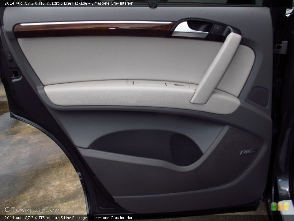 Limestone Gray Interior Door Panel for the 2014 Audi Q7 3.0 TFSI quattro S Line Package #93941253