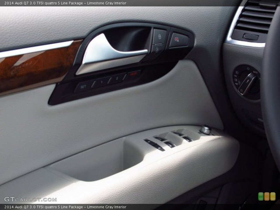 Limestone Gray Interior Controls for the 2014 Audi Q7 3.0 TFSI quattro S Line Package #93941343