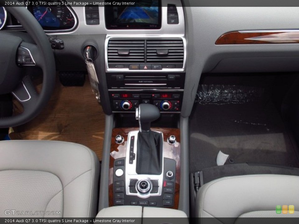 Limestone Gray Interior Controls for the 2014 Audi Q7 3.0 TFSI quattro S Line Package #93941451