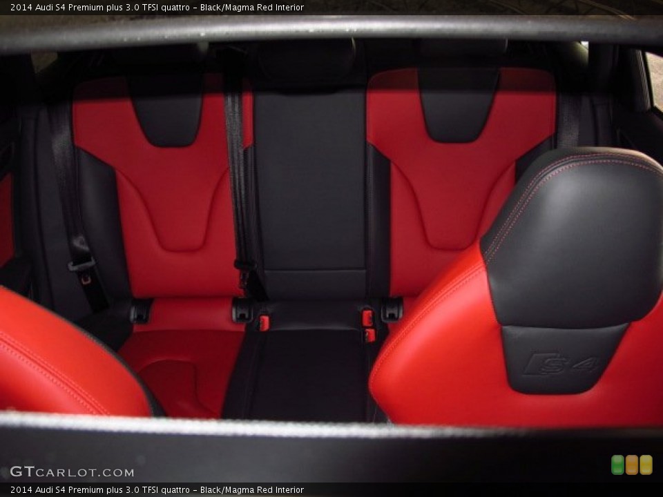 Black/Magma Red Interior Rear Seat for the 2014 Audi S4 Premium plus 3.0 TFSI quattro #93942834
