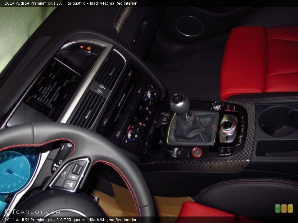 Black/Magma Red Interior Transmission for the 2014 Audi S4 Premium plus 3.0 TFSI quattro #93943056