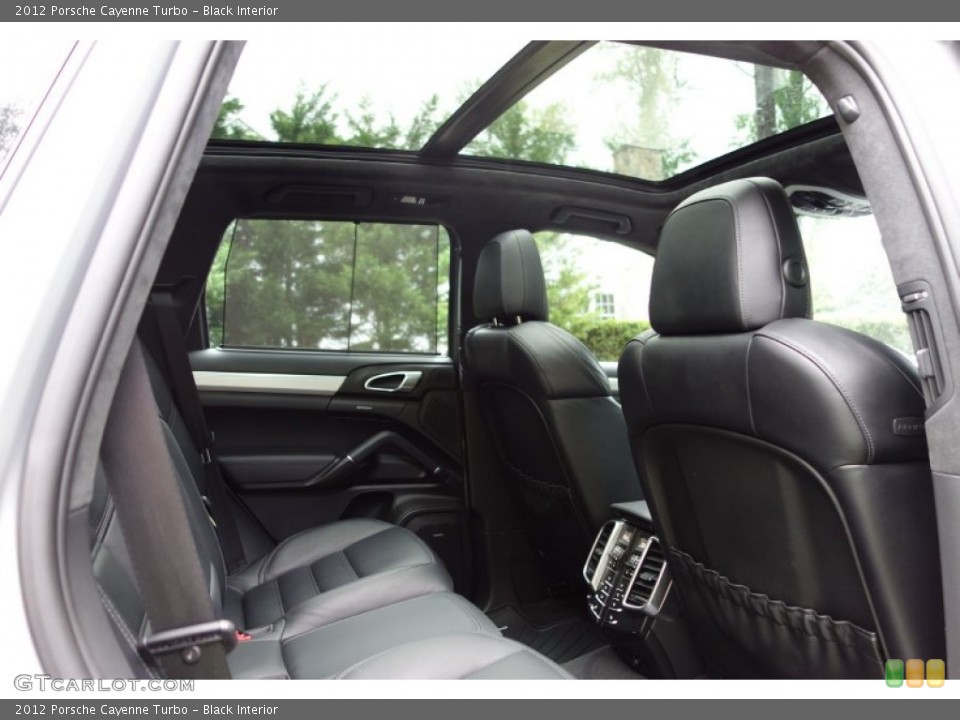 Black Interior Rear Seat for the 2012 Porsche Cayenne Turbo #93951756