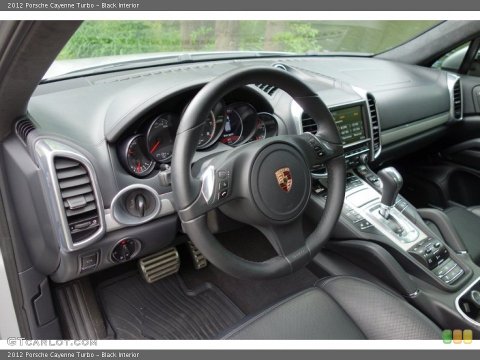 Black Interior Dashboard for the 2012 Porsche Cayenne Turbo #93951891