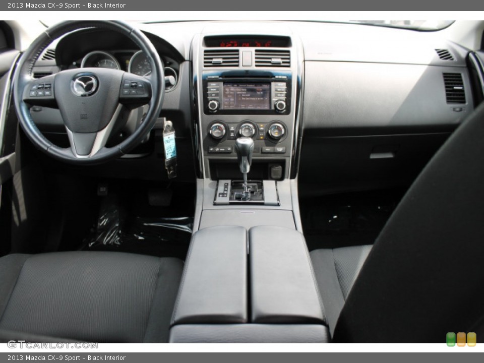 Black Interior Dashboard for the 2013 Mazda CX-9 Sport #93954507
