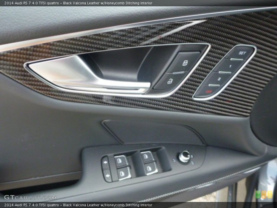 Black Valcona Leather w/Honeycomb Stitching Interior Controls for the 2014 Audi RS 7 4.0 TFSI quattro #93964338