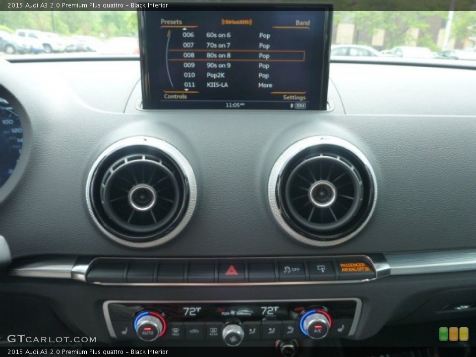 Black Interior Controls for the 2015 Audi A3 2.0 Premium Plus quattro #93964719