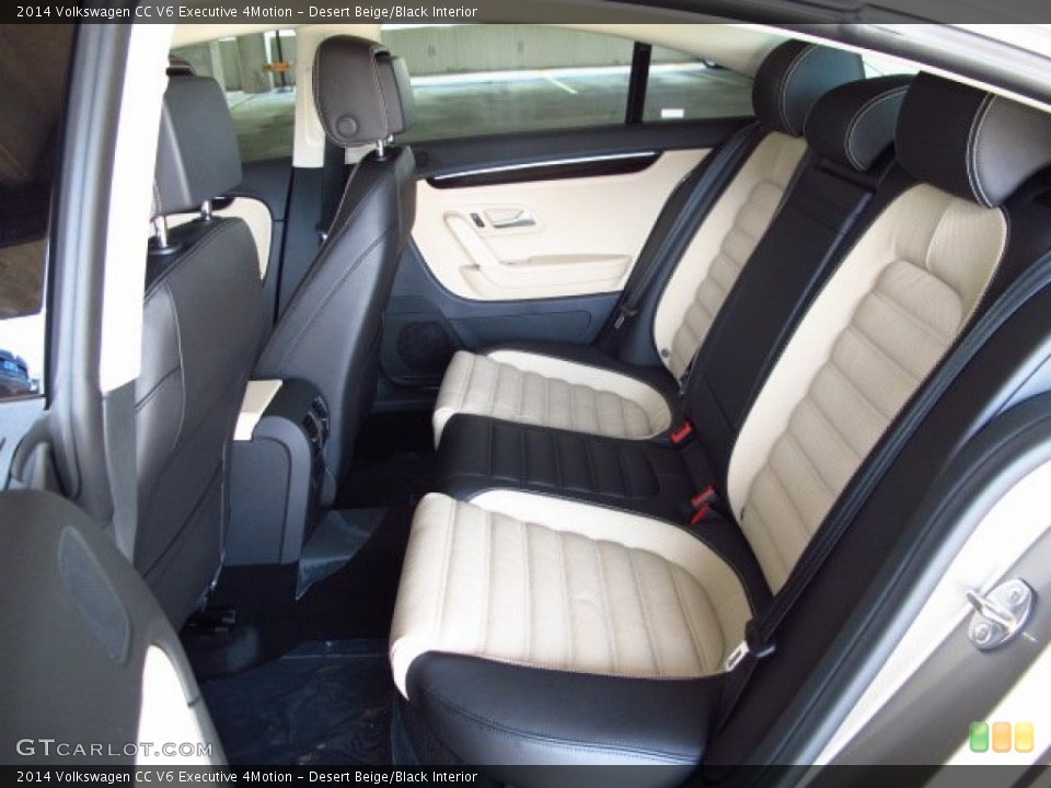Desert Beige/Black Interior Rear Seat for the 2014 Volkswagen CC V6 Executive 4Motion #93972912