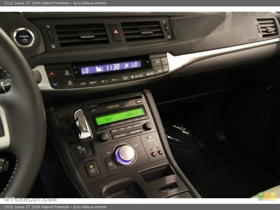 Ecru Nuluxe Interior Controls for the 2012 Lexus CT 200h Hybrid Premium #93990445