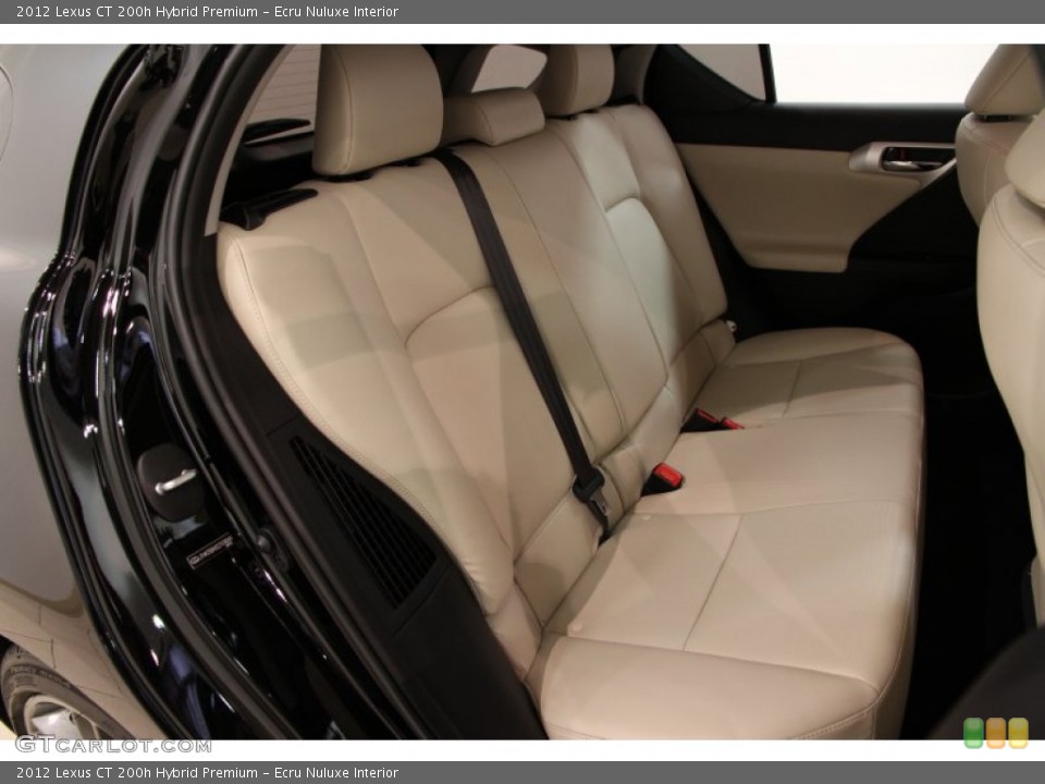 Ecru Nuluxe Interior Rear Seat for the 2012 Lexus CT 200h Hybrid Premium #93990526
