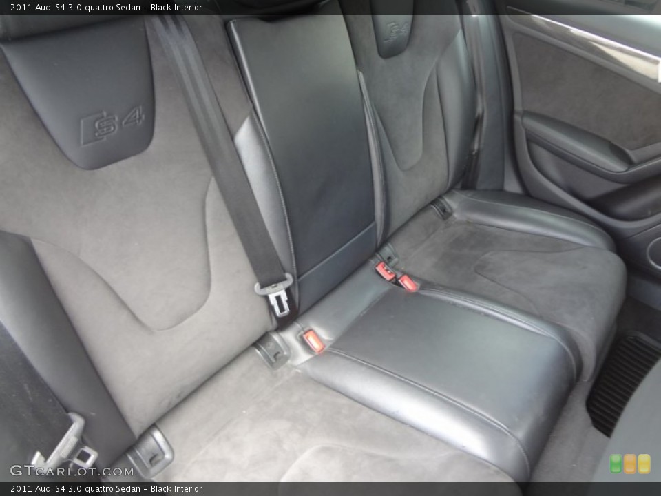 Black Interior Rear Seat for the 2011 Audi S4 3.0 quattro Sedan #94010182