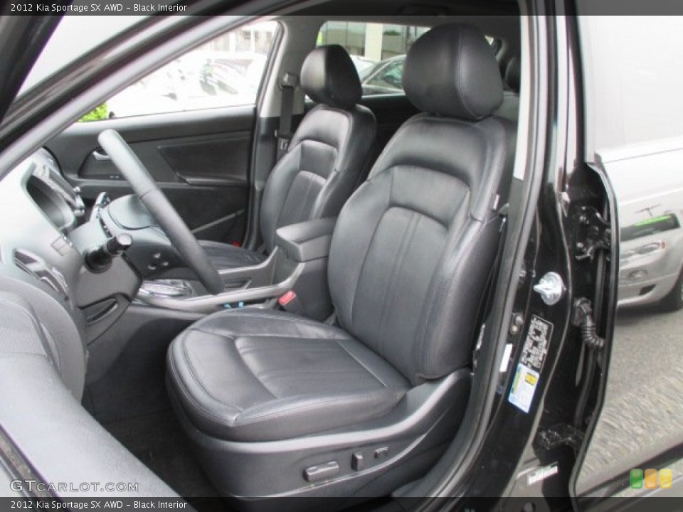 Black Interior Front Seat for the 2012 Kia Sportage SX AWD #94011145