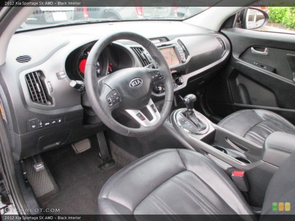 Black 2012 Kia Sportage Interiors