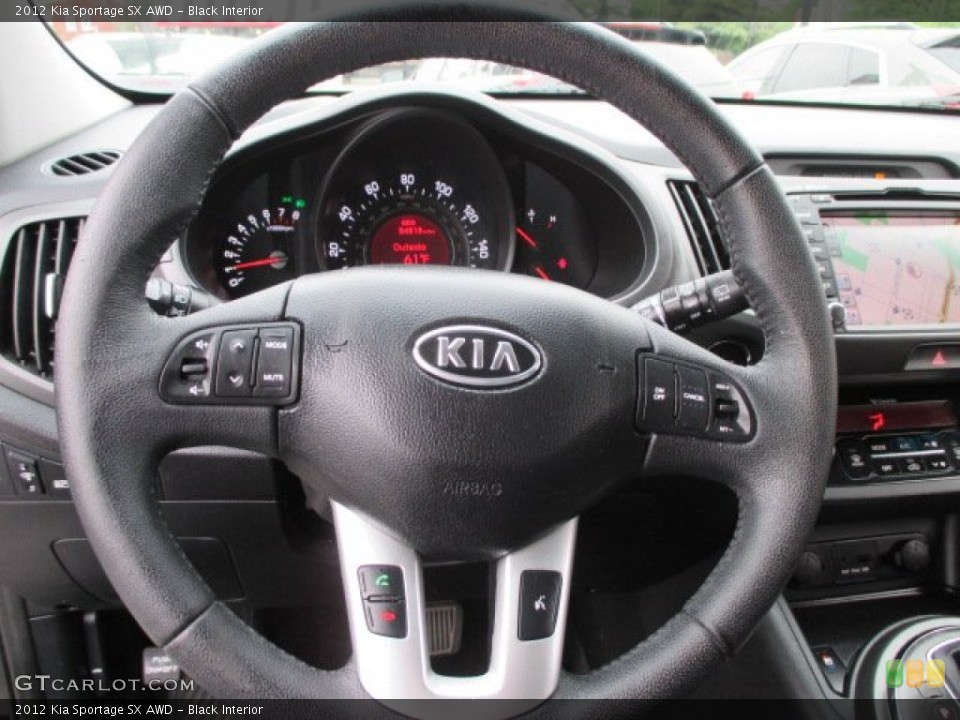 Black Interior Steering Wheel for the 2012 Kia Sportage SX AWD #94011181