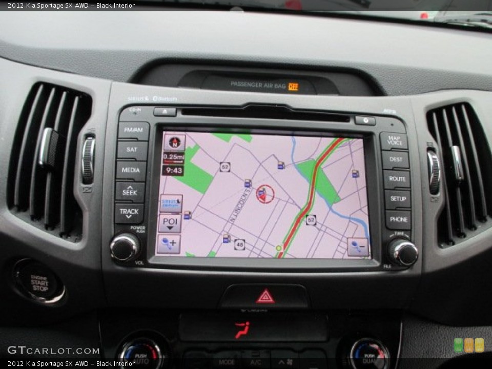 Black Interior Navigation for the 2012 Kia Sportage SX AWD #94011706