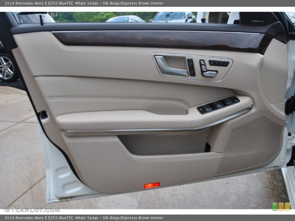 Silk Beige/Espresso Brown Interior Door Panel for the 2014 Mercedes-Benz E E250 BlueTEC 4Matic Sedan #94014577