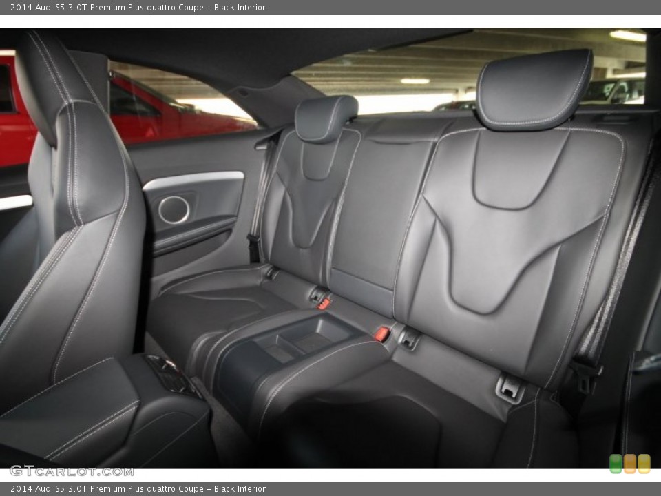 Black Interior Rear Seat for the 2014 Audi S5 3.0T Premium Plus quattro Coupe #94017490