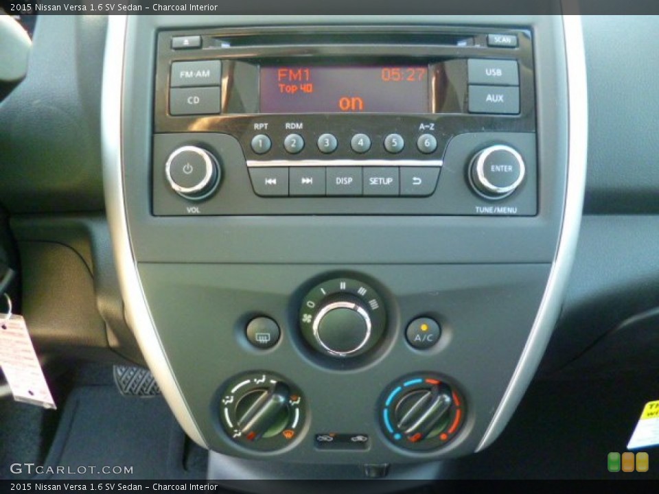 Charcoal Interior Controls for the 2015 Nissan Versa 1.6 SV Sedan #94022944