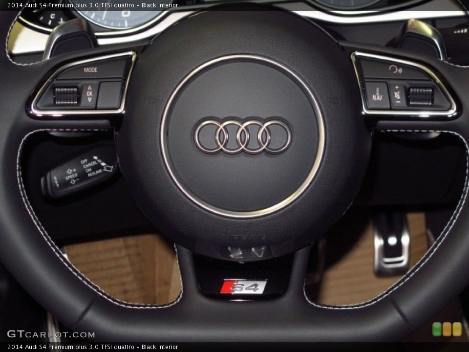 Black Interior Steering Wheel for the 2014 Audi S4 Premium plus 3.0 TFSI quattro #94042057