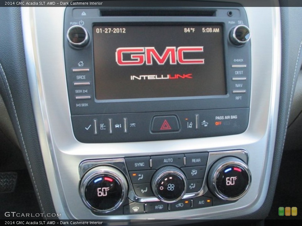 Dark Cashmere Interior Controls for the 2014 GMC Acadia SLT AWD #94045903