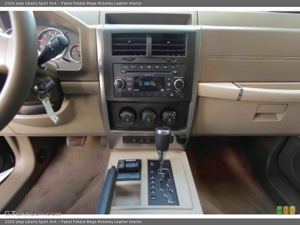 Pastel Pebble Beige Mckinley Leather Interior Controls for the 2009 Jeep Liberty Sport 4x4 #94049186