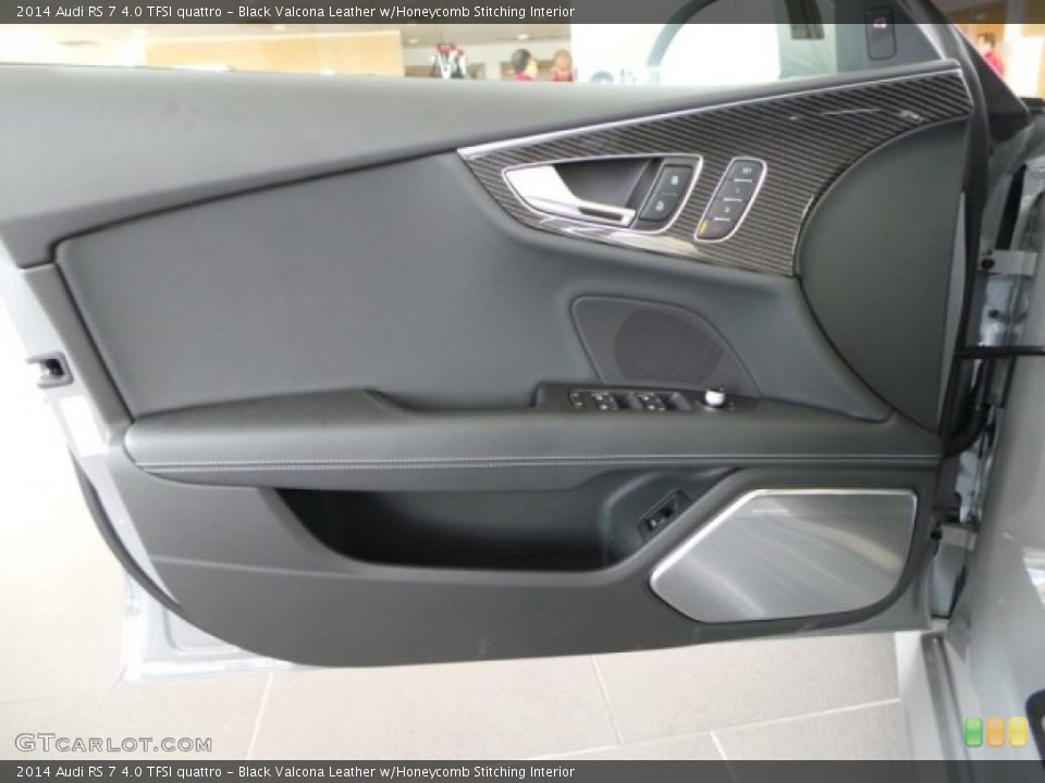 Black Valcona Leather w/Honeycomb Stitching Interior Door Panel for the 2014 Audi RS 7 4.0 TFSI quattro #94051612