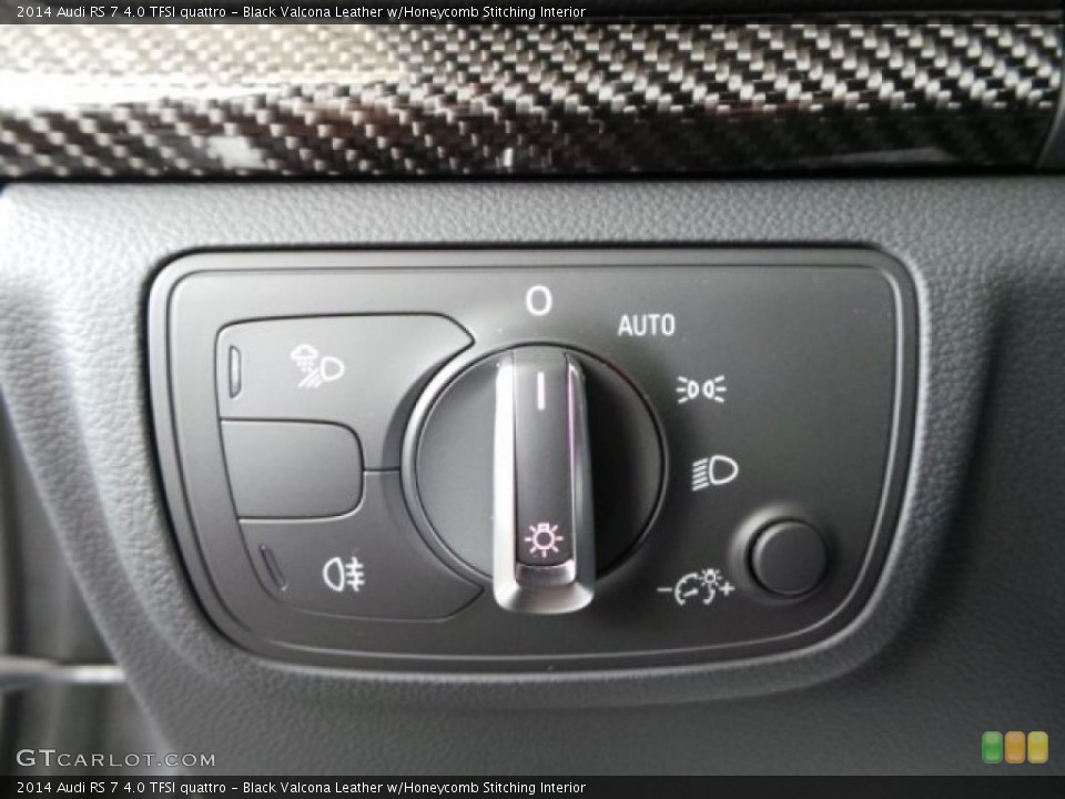 Black Valcona Leather w/Honeycomb Stitching Interior Controls for the 2014 Audi RS 7 4.0 TFSI quattro #94051825