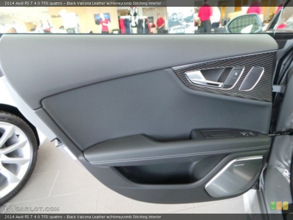 Black Valcona Leather w/Honeycomb Stitching Interior Door Panel for the 2014 Audi RS 7 4.0 TFSI quattro #94051840